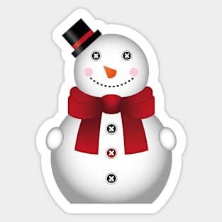 Mr. Snowman yuletide greetings Sticker